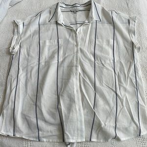 Lucky Brand Short Sleeve Striped Blouse